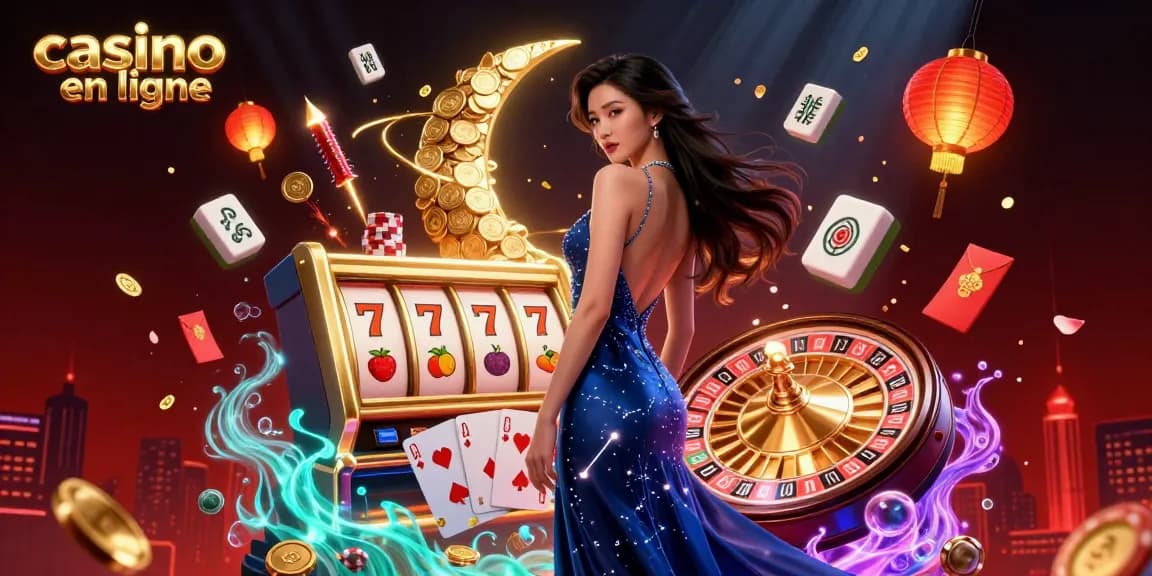Plongez dans le monde passionnant du casino en ligne avec des éléments de jeu vibrants et un personnage photoréaliste.