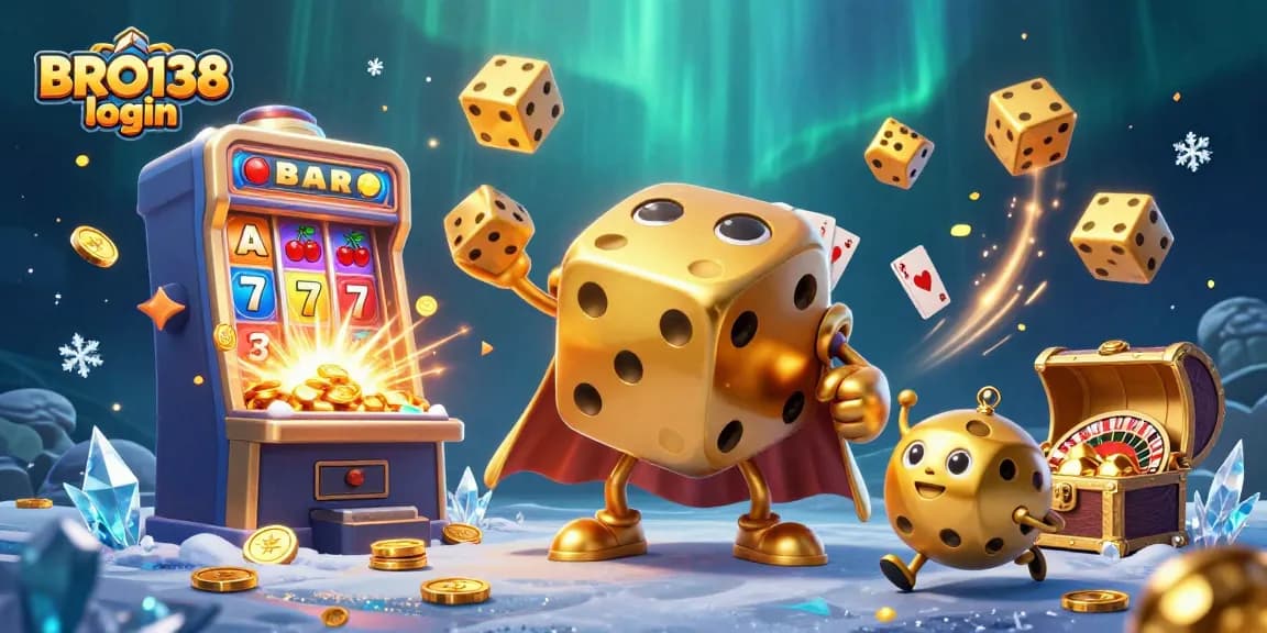 Activate your gameplay with BRO138 login in a vibrant, dynamic casino scene bursting with excitement.