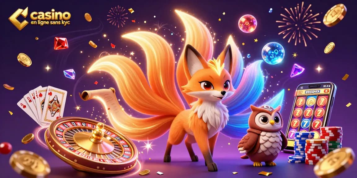 Le casino en ligne sans KYC offre une expérience immersive et colorée avec une renarde spirituelle et des pièces d'or.