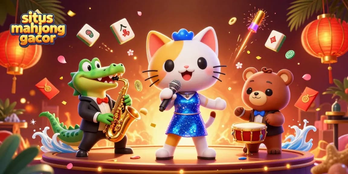 Experience the thrilling atmosphere of situs mahjong gacor with vibrant characters and festive elements.