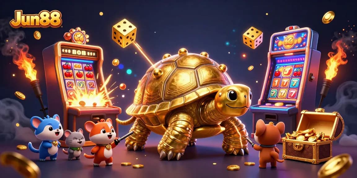 Experience thrilling gaming at Jun88, where excitement meets jackpot wins in a vibrant casino scene.