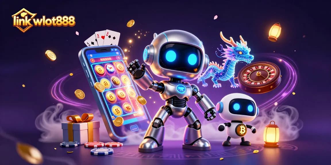 Mainkan slot menawan di link wslot888 dengan robot futuristik dan naga holografik.