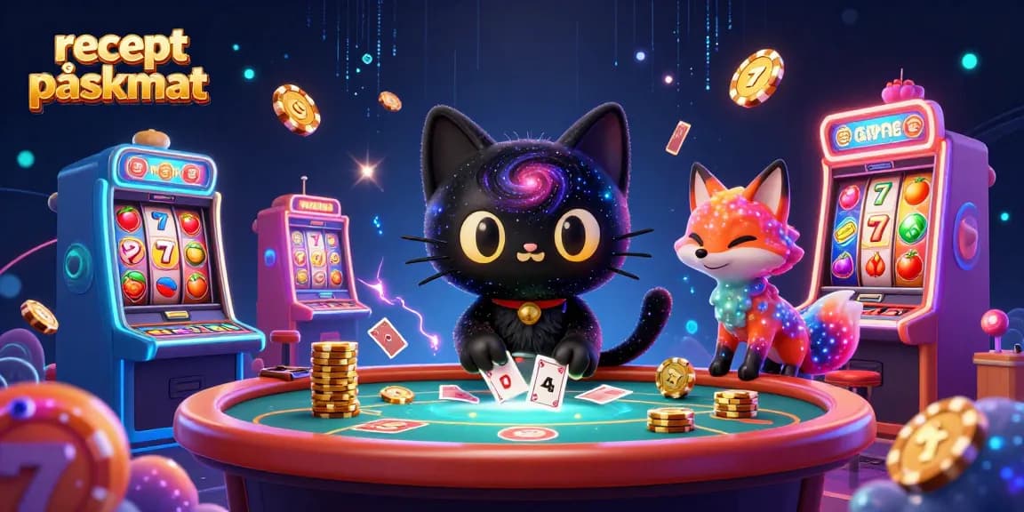 Engage in thrilling recept påskmat casino gaming action with vibrant slot machines and dynamic characters.