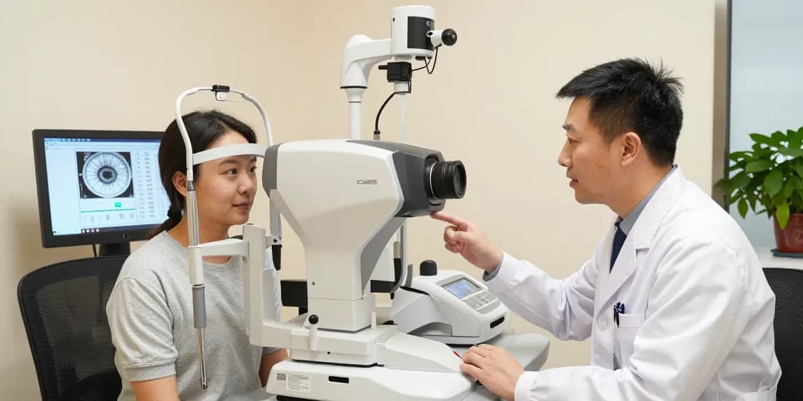 Consultation at SNU Eye Clinic showcasing advanced eye care diagnostics and patient care.