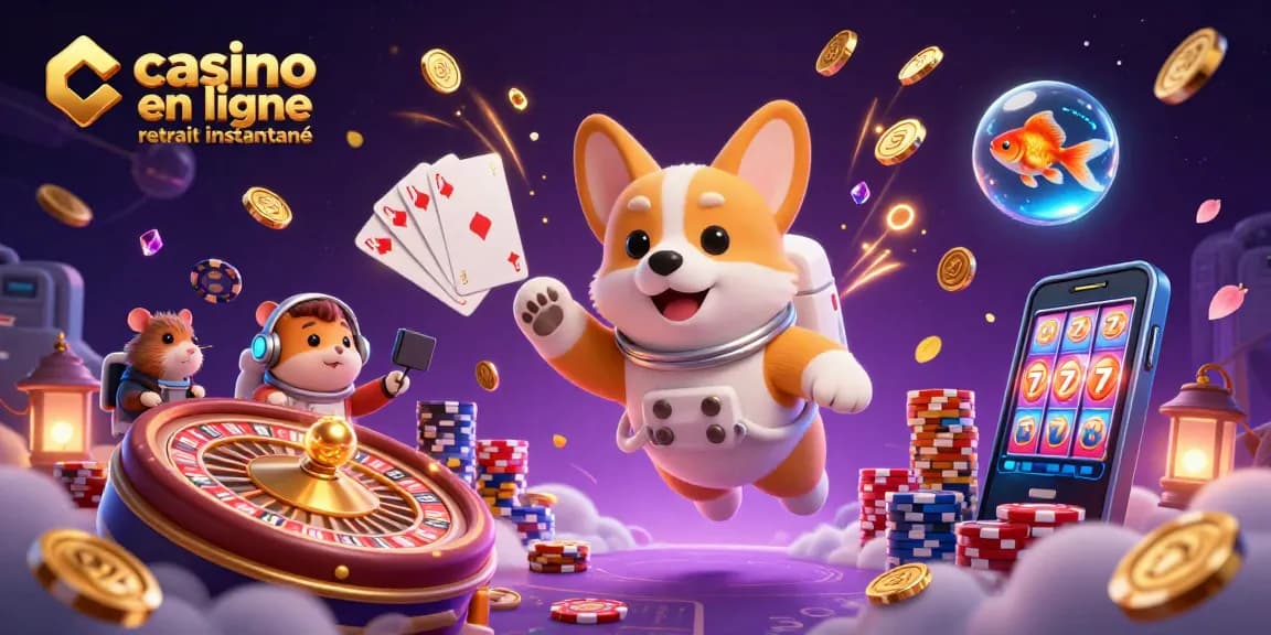 Visualisez le retrait instantané dans les casinos en ligne avec ce design captivant et coloré.