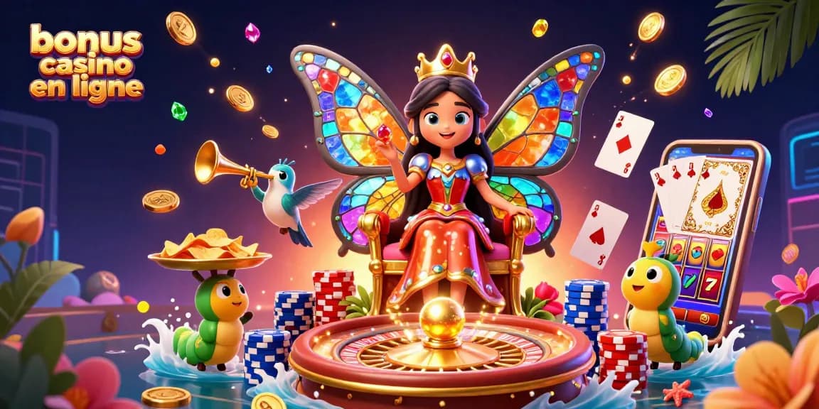 Bonus casino en ligne : découvrez un monde vibrant de jeux et de jackpots avec une reine papillon magnifique.
