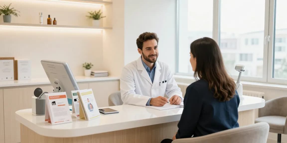 Hair transplant turkey consultation in a modern clinic environment.