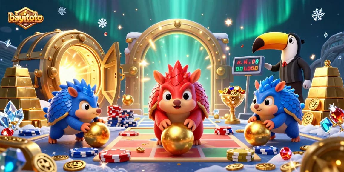 Experience excitement in bayitoto's gambling world with dynamic pangolins competing amidst treasure!
