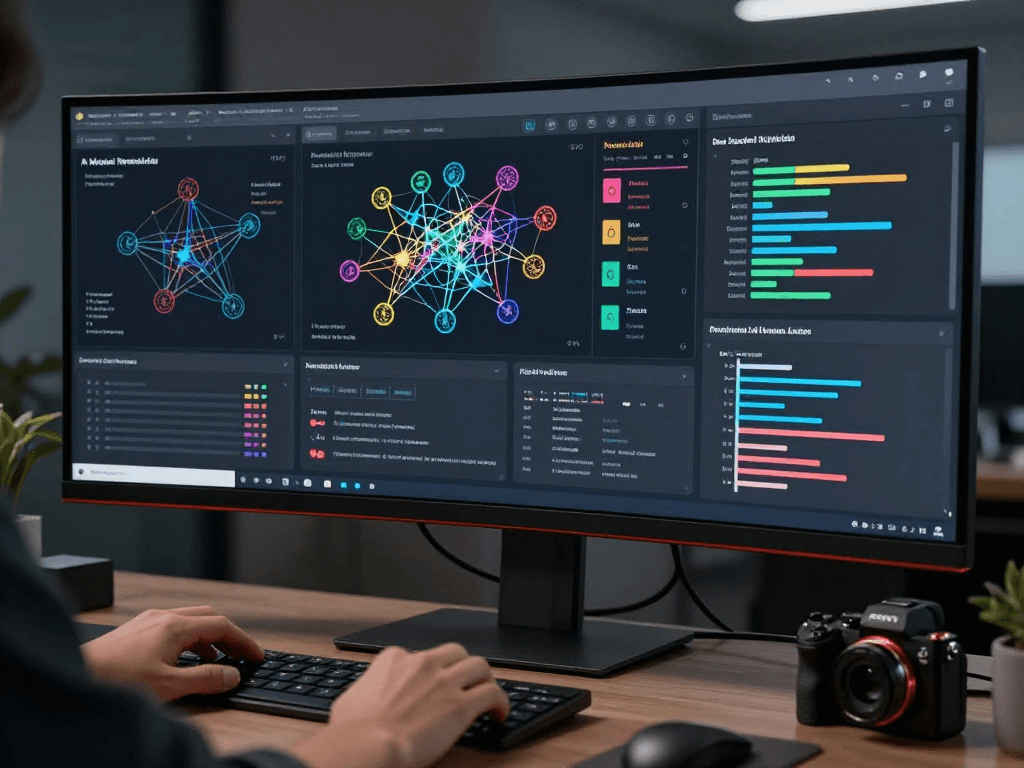 Brunnettebaby nude showcased on an AI tool dashboard, with SaaS platform analytics and machine learning insights.