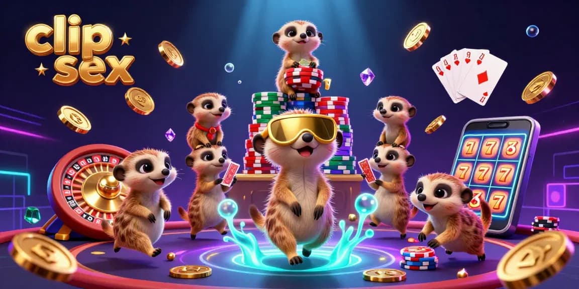 Experience the excitement of clip sex in this vibrant 3D illustration of a meerkat casino operation filled with dynamic game elements.