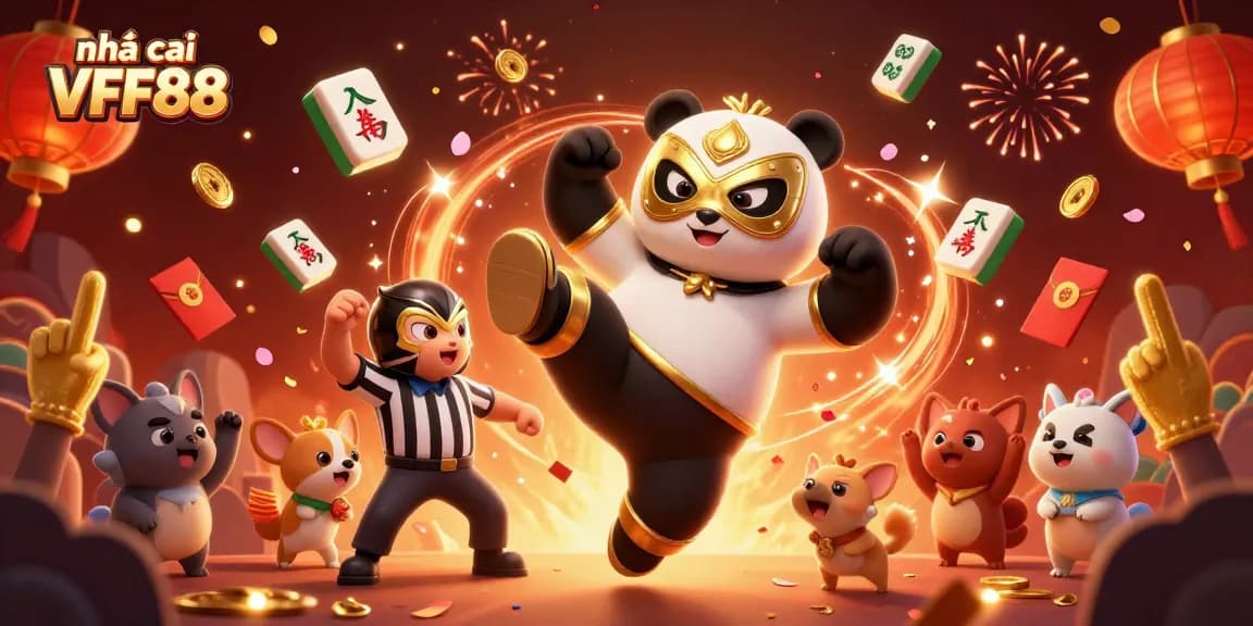 Witness the excitement of nhà cái VFF88 with a vibrant scene featuring animated characters in action.