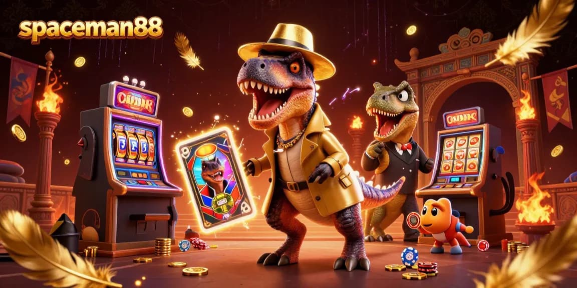 Watch the spaceman88 velociraptor card counter at slot machines while the stegosaurus pit boss keeps watch.