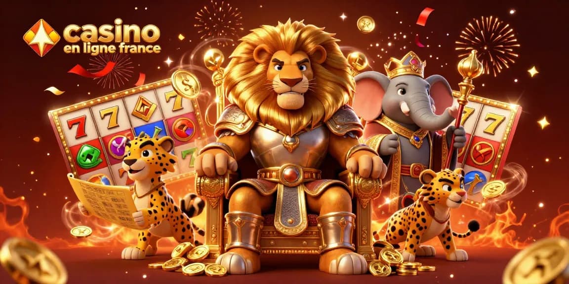 Engagez-vous avec les meilleures options de jeux en ligne sur le casino en ligne France, mettant en vedette des personnages 3D au milieu d'éléments de jeu vibrants.