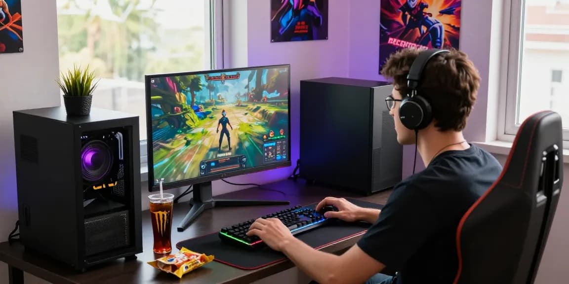 Pengguna BATIK88 menikmati pengalaman bermain game online dengan intens di ruang gaming yang stylish.