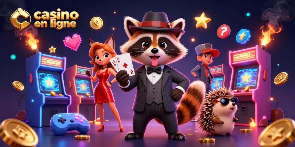 Jouez à des jeux de casino en ligne avec notre illustration captivante et colorée.