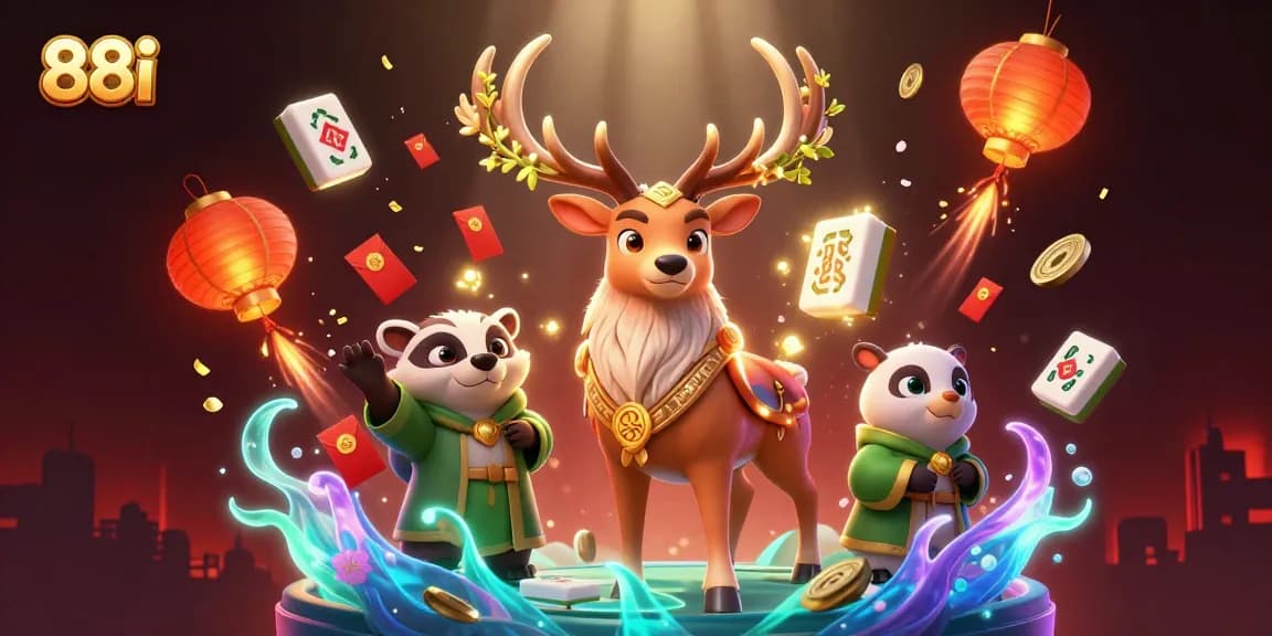 Engage with 88i's vibrant gaming scene featuring magical characters and rich casino elements.