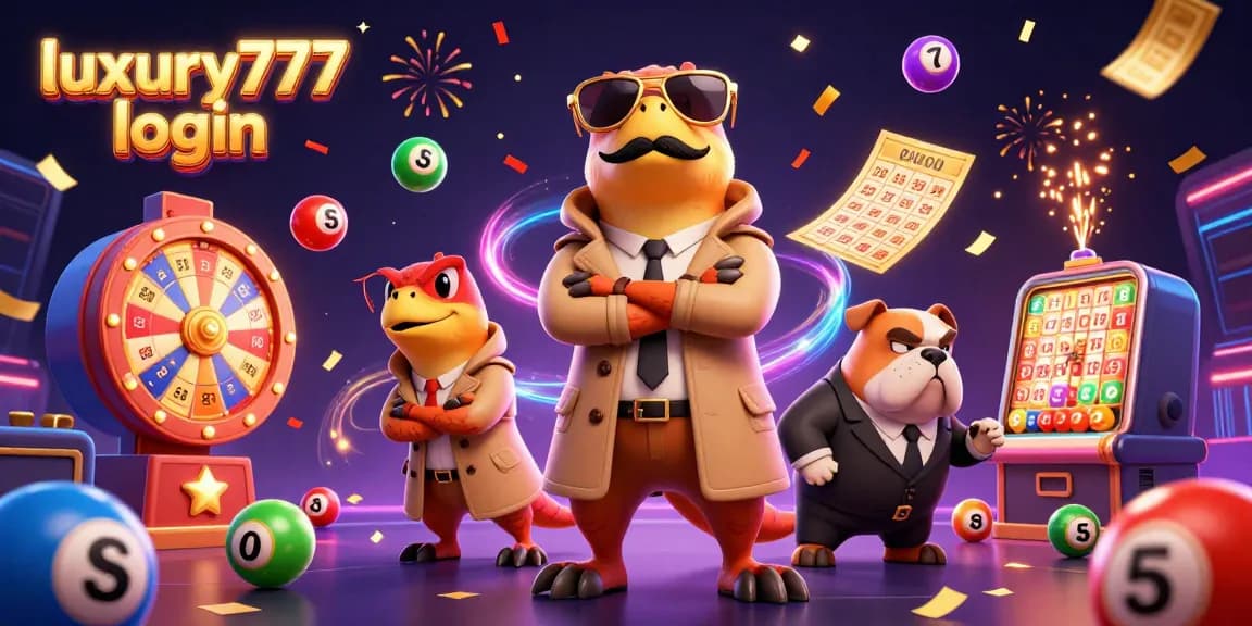 Experience luxury777 login with raptors attempting casino fun, vibrant gaming elements around.