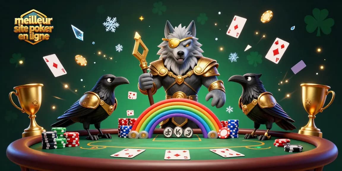 Jouez efficacement au meilleur site de poker en ligne avec des cartes, des jetons et des personnages captivants.