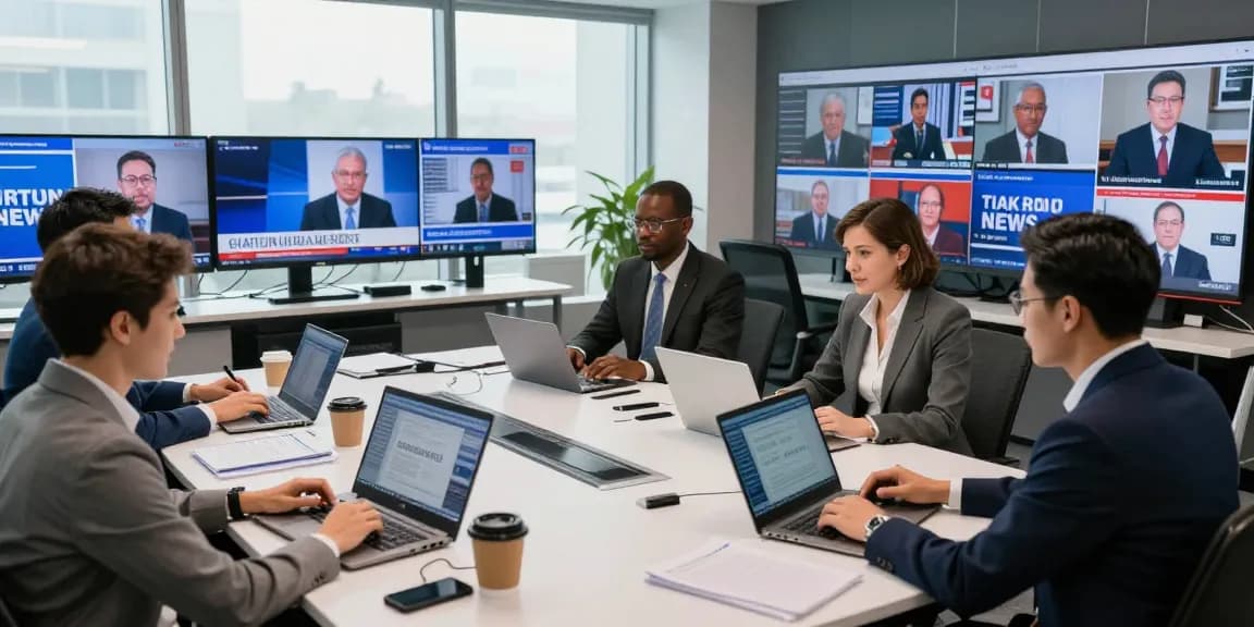 Newsroom at The In Daily with journalists actively reporting breaking news at https://www.theindaily.com