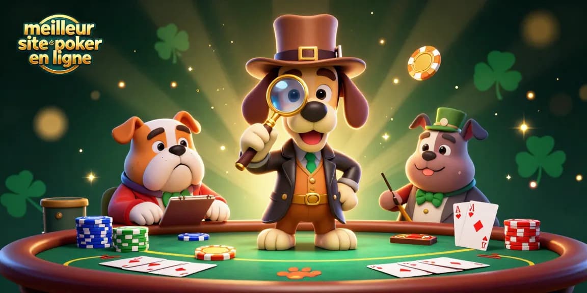 Gagnez au meilleur site de poker en ligne avec des jetons et une main de poker royale.