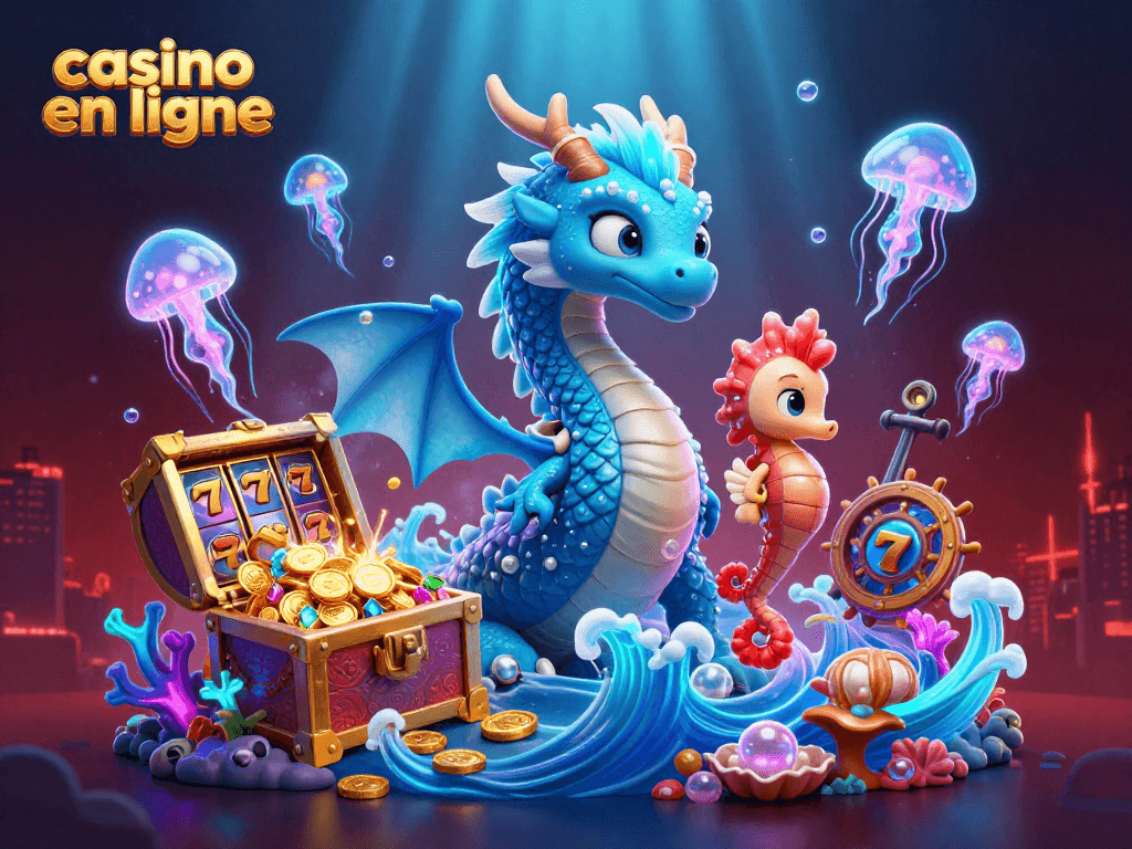 Plongez dans l'univers des jeux avec ce dragon et son écuyer, représentant le casino en ligne.