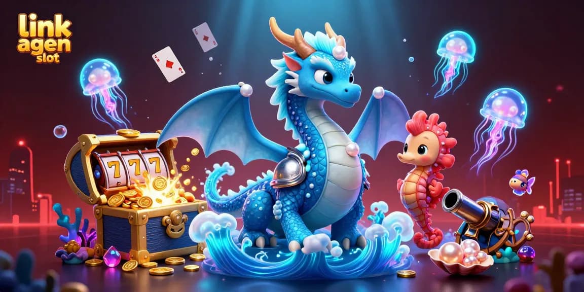 Experience the thrill with link agen slot featuring a vibrant underwater scene full of slot games and magical characters.