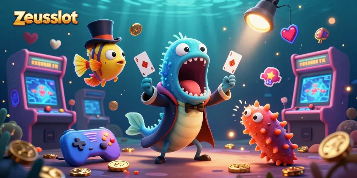 Play zeusslot with thrilling wins from these vibrant characters in an exciting casino scene.