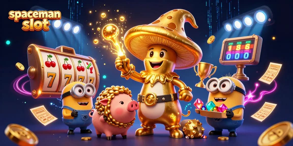 Experience the thrill of spaceman slot, where golden elements and vibrant characters collide in a dynamic casino adventure.