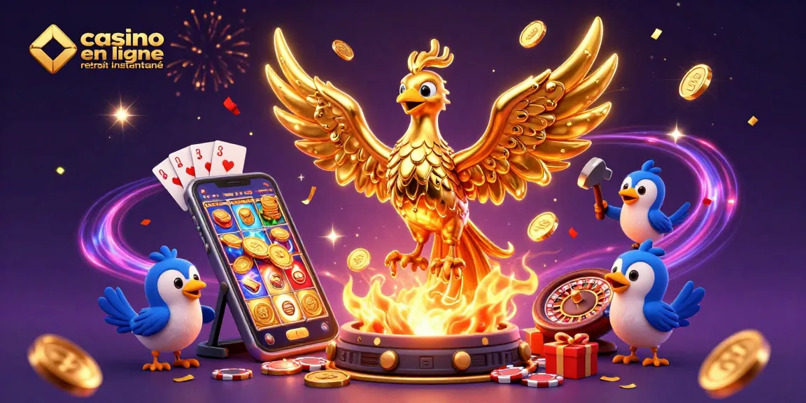 Gagnez avec casino en ligne retrait instantané en découvrant des machines à sous colorées et des récompenses dorées.