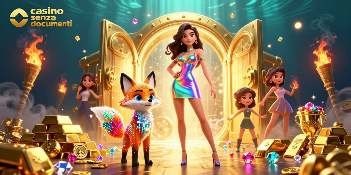 Scopri il brivido del casino senza documenti con colori vivaci e elementi dinamici in questa straordinaria illustrazione.