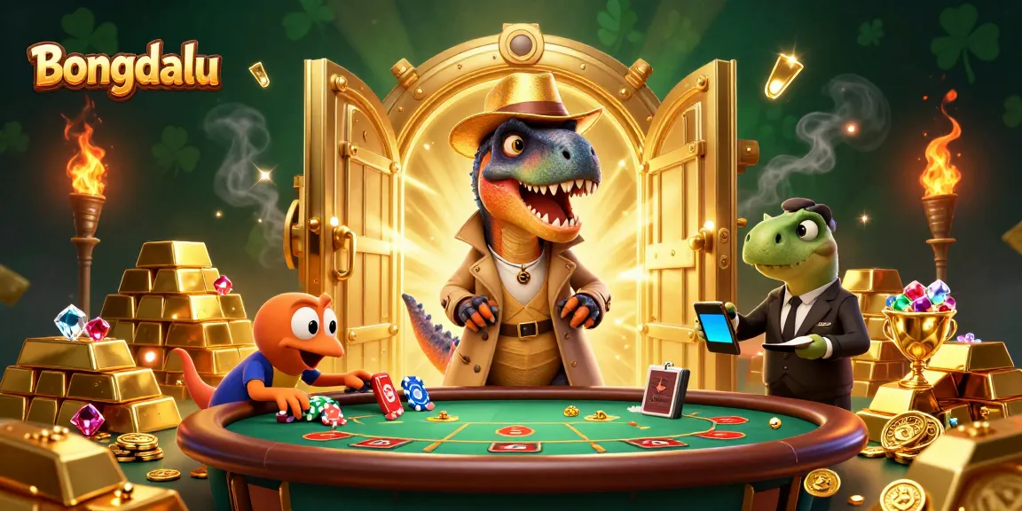 Bongdalu offers thrilling live sports action as a clever velociraptor counters cards at a high-stakes blackjack table.