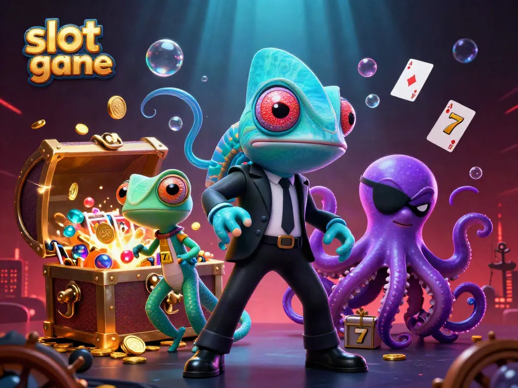 Experience thrilling slot game action featuring vibrant characters and dynamic elements in a colorful underwater scene.