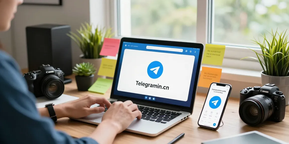 Explore telegramin-cn.com's features in a vibrant digital workspace.