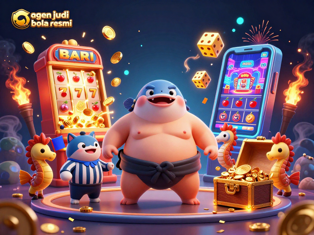 Experience the thrill of agen judi bola resmi with this vibrant, entertaining underwater casino scene.