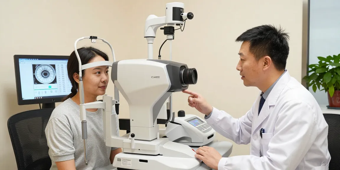 Consultation at SNU Eye Clinic showcasing advanced eye care diagnostics and patient care.
