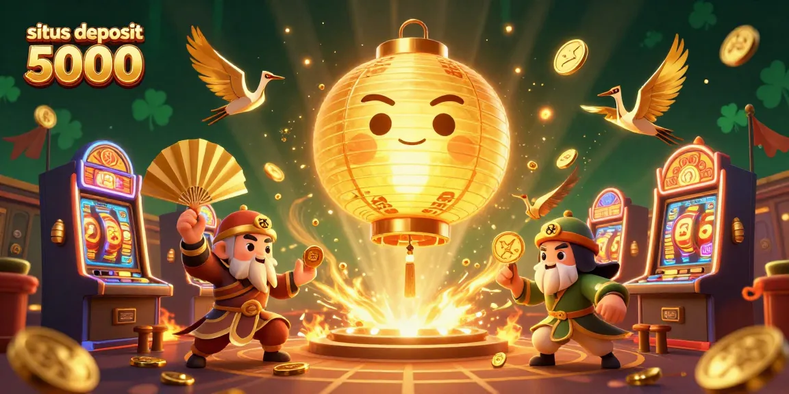 Experience winning action at situs deposit 5000 with this vibrant casino scene featuring dynamic slot gameplay.