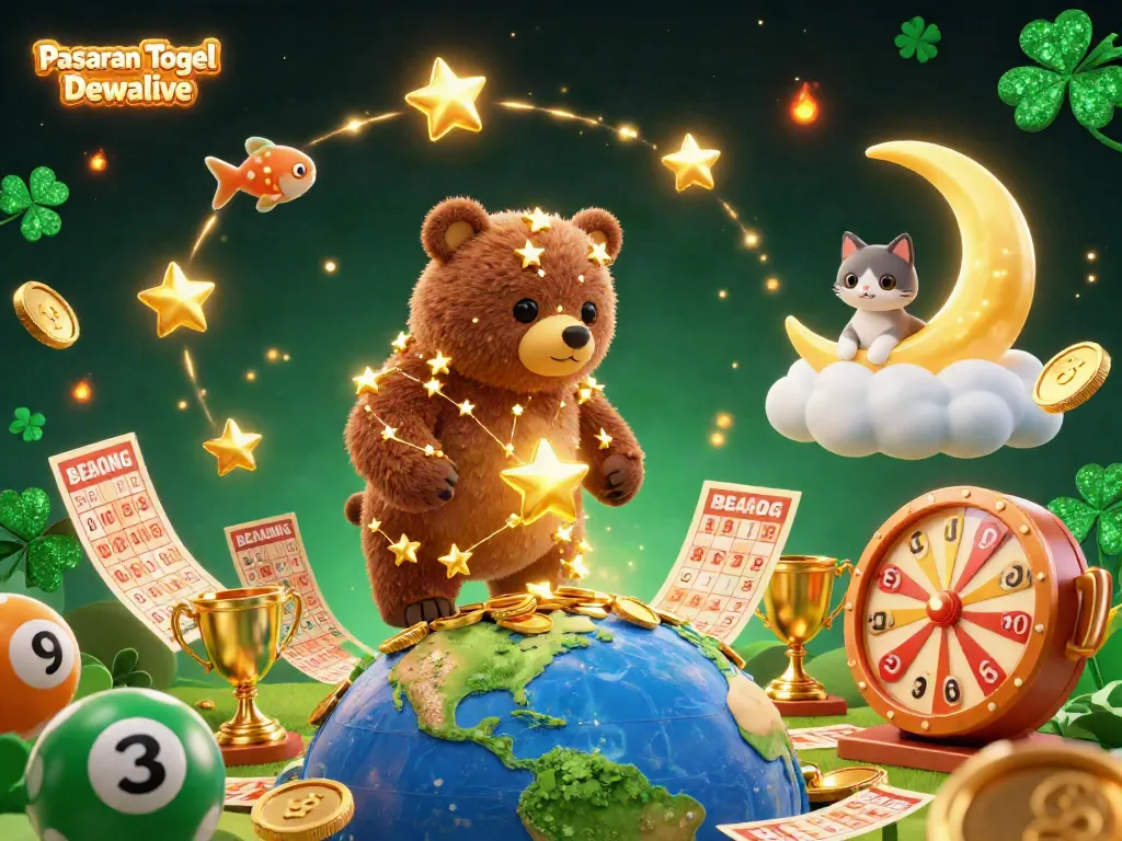 Experience thrilling Pasaran Togel Dewalive with vibrant characters, rich colors, and dynamic lottery elements.