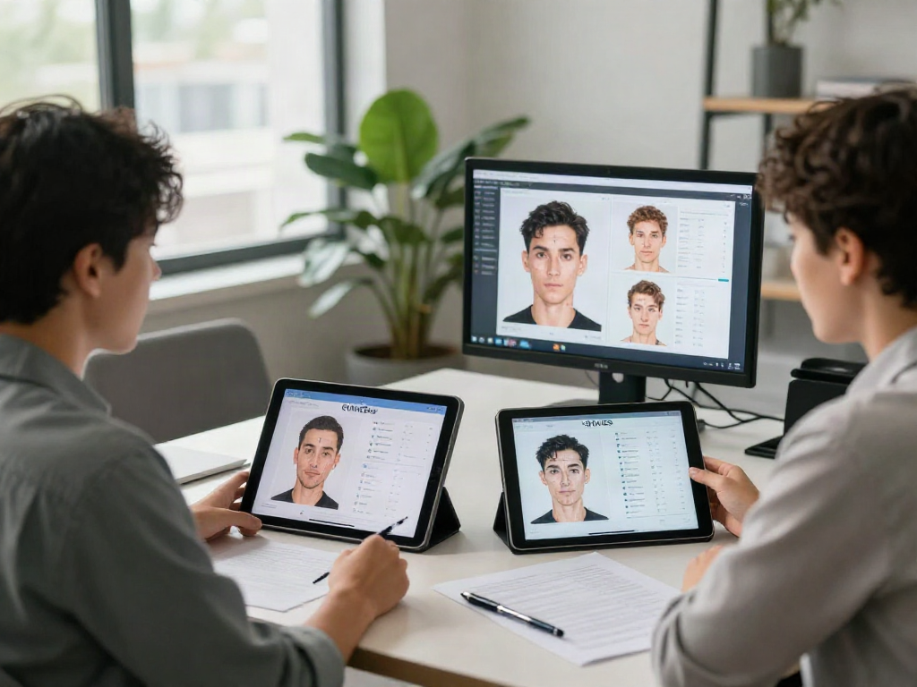 Comparative analysis of ClinicEvo vs QOVES facial metrics in a professional environment.