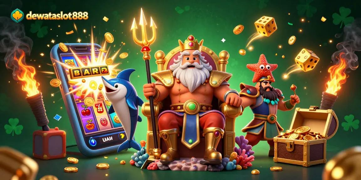 Mainkan slot gacor di dewataslot888 dengan ilustrasi menarik jack pot dan karakter fantastis.