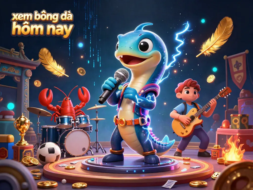 Engage with xem bóng đá hôm nay by enjoying a vibrant underwater casino scene featuring a lively electric eel DJ.