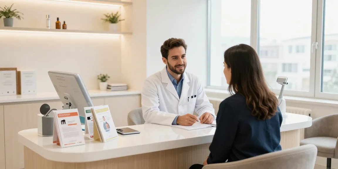 Hair transplant turkey consultation in a modern clinic environment.