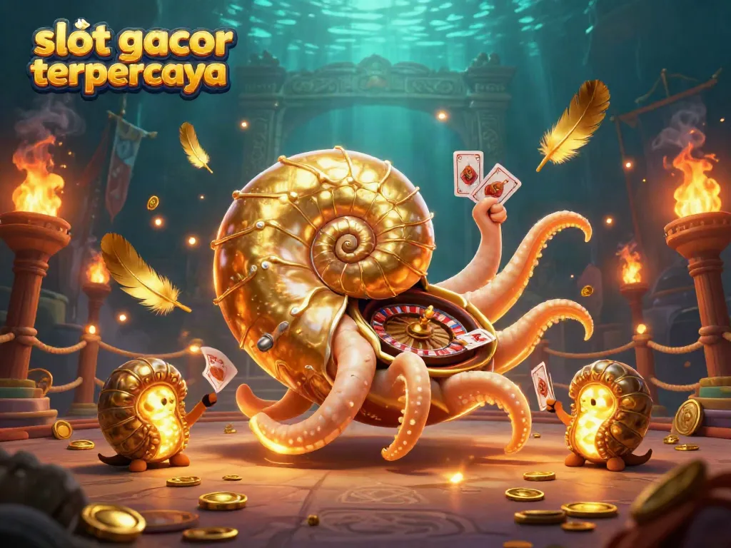 Slot gacor terpercaya dengan karakter unik dan elemen permainan kasino penuh warna.