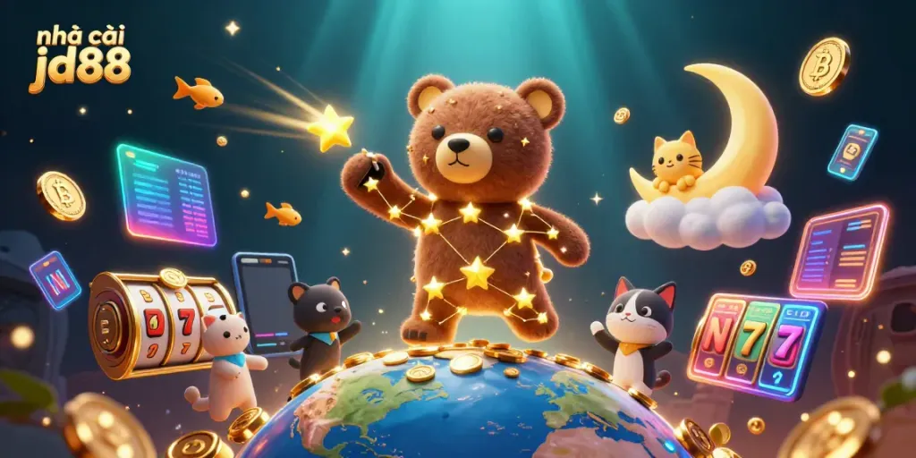 Engage with the exhilarating world of nhà cái jd88, where 3D casino elements and whimsical characters come to life.