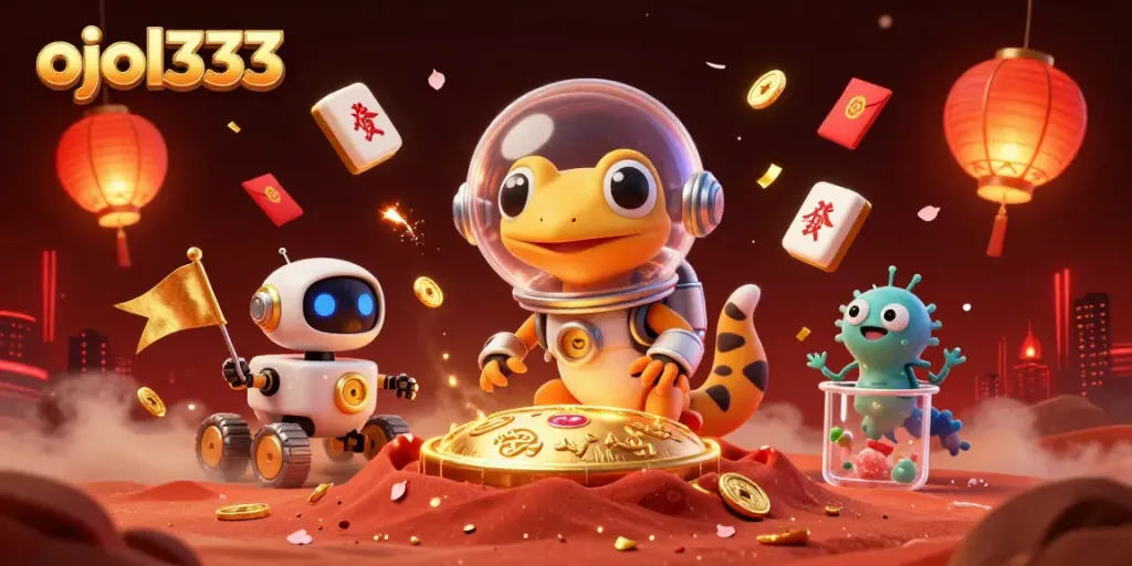 Catch the excitement of ojol333 as a Martian gecko finds a hidden casino in Mars sand.