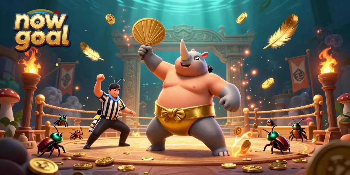 Experience the now goal excitement with the epic sumo champion beetle, flying coins, and thrilling action!