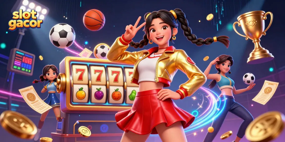 Engage with the excitement of slot gacor as vibrant characters and dynamic elements create a captivating casino scene.