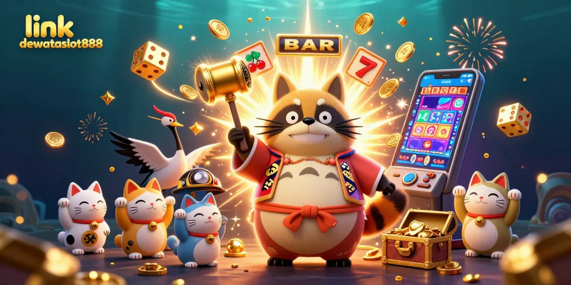 Mengalami keseruan dengan link dewataslot888, di mana tanuki dan kucing hoki menjelajahi mesin slot yang penuh keberuntungan.