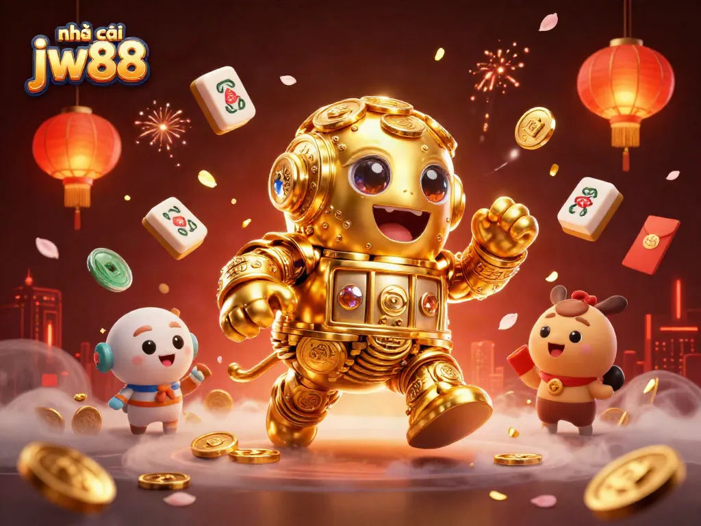 Experience the thrill of nhà cái jw88 with vibrant casino elements and gold-themed visuals.