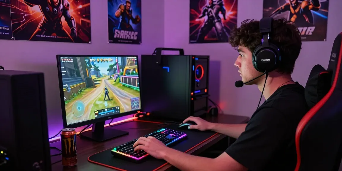 Pengalaman bermain WORTEL21 di ruang gaming dengan pencahayaan LED berwarna.