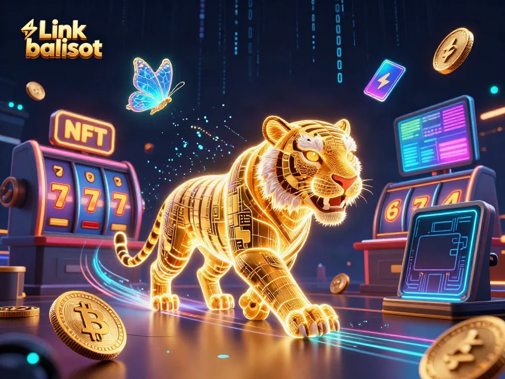 Experience the excitement of winning while exploring Link balislot with golden tiger and digital elements in action.